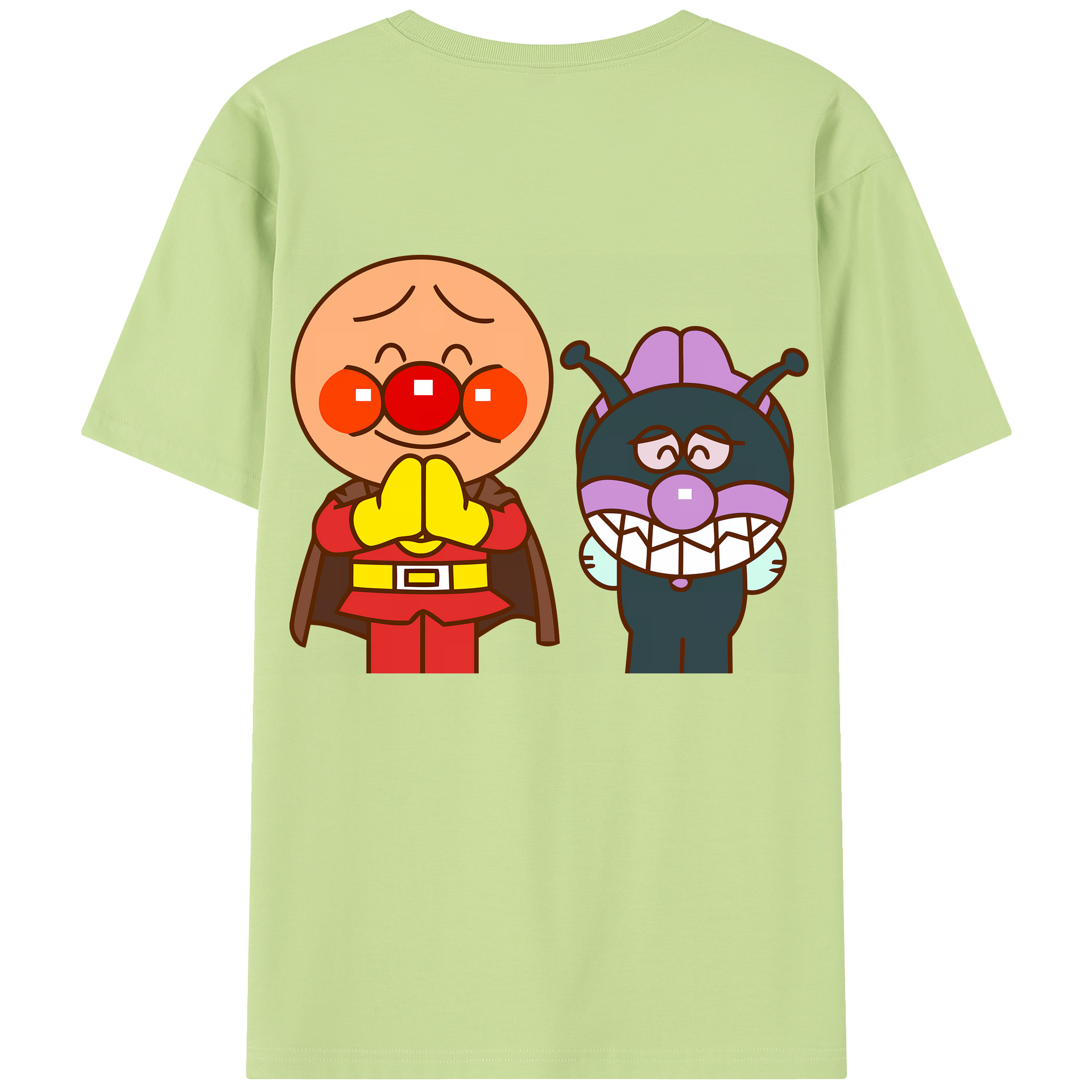 （画像用） アンパンマン Anpanman 綿100％半袖Tシャツ（背面プリント）